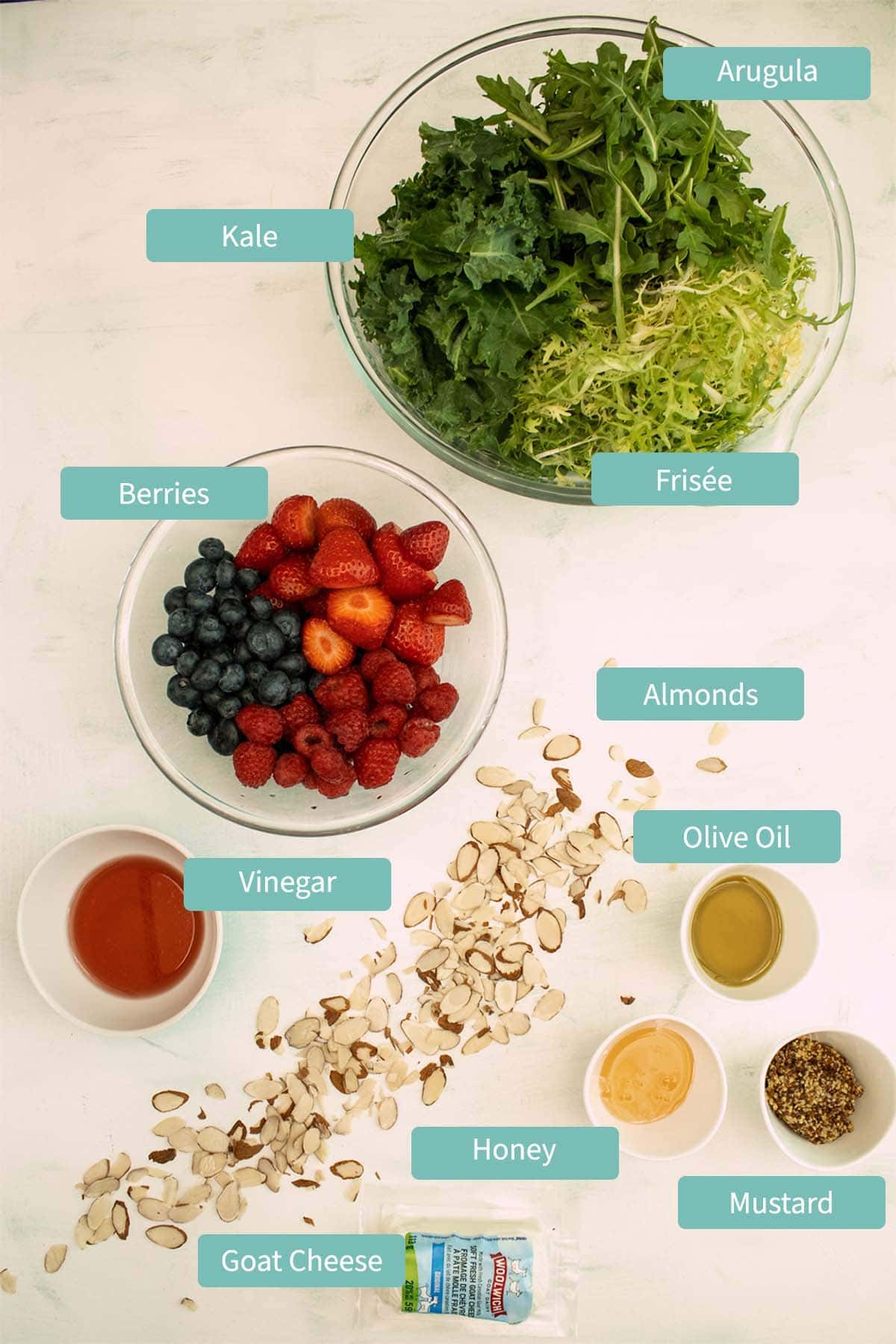 Ingredients for the kale salad