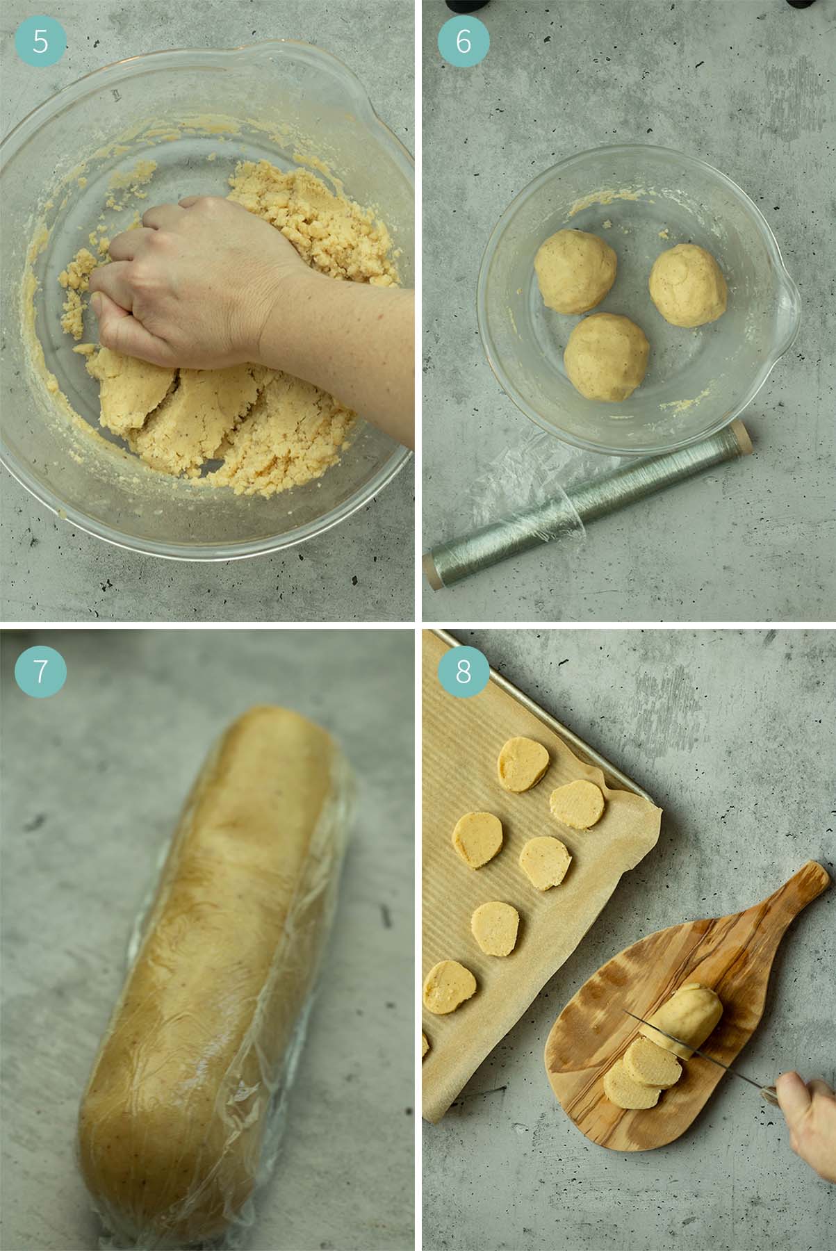 How to make German heidesand cookies - Steps 5 to 8 in pictures