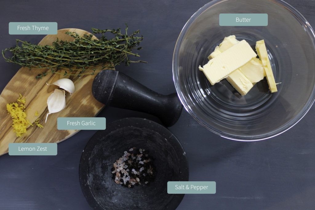 Ingredients picture for garlic butter